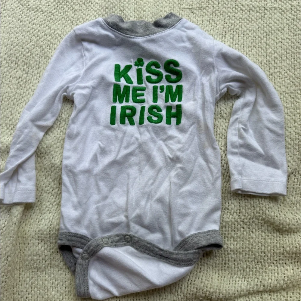 Carters St Patricks Irish Cotton Long Sleeve Onesie